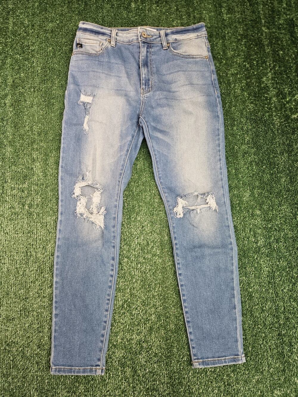 KanCan Skinny Jeans Womens 9/28 Blue Medium Wash Mid Rise Slim Stretch Denim